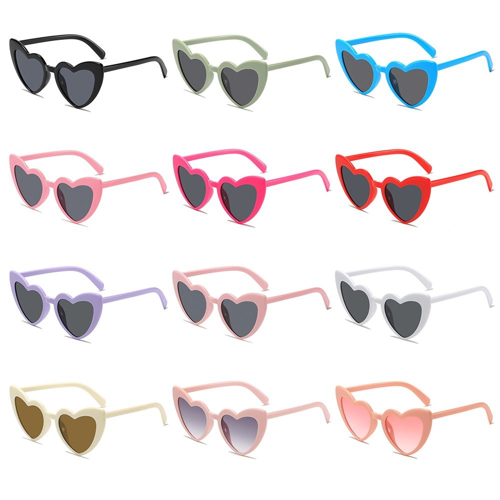 Sunglasses Uv400 - UV-bescherming Hartvormige zonnebril Vintage trendy roze