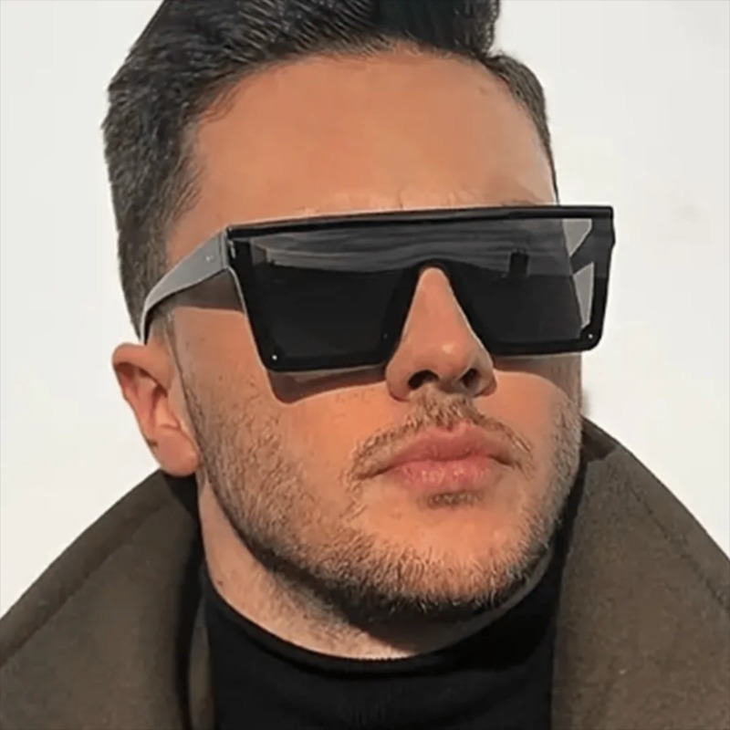 Sunglasses Uv400 - Modieuze oversized vierkante merkzonnebril, unisex, zonbescherming,