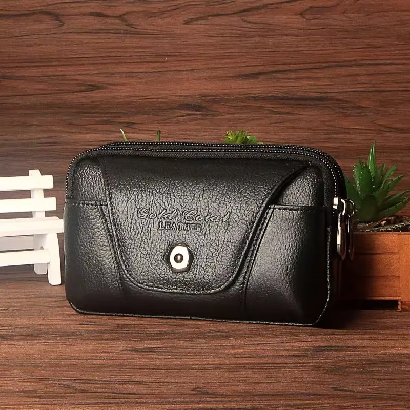 Leather Wallet Men - Heren echt lederen telefoon-/mobiele telefoon sigarettenetui
