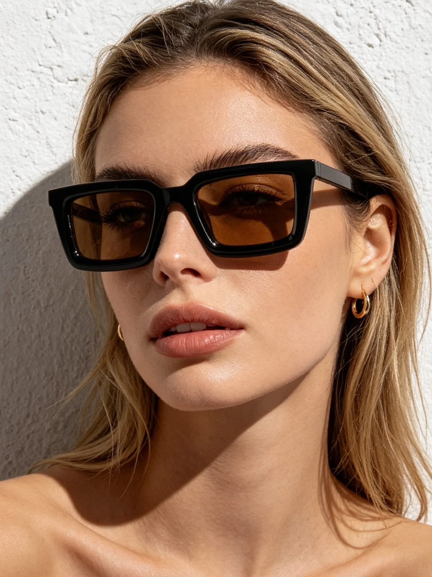 Designer Sunglasses - Vintage rechthoekige zonnebril, voor dames en