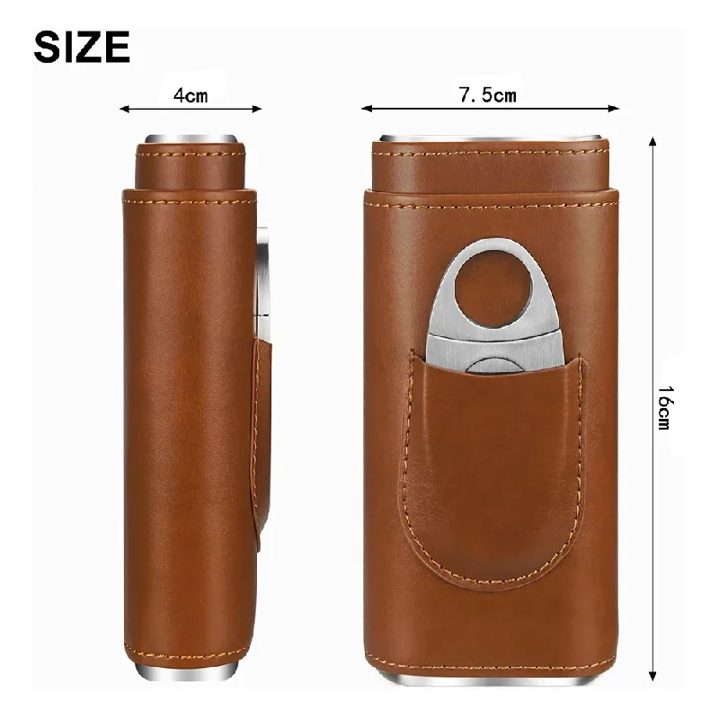 Leren etui voor 3 sigaren met  - Premium Cigar Case recensie en prijs