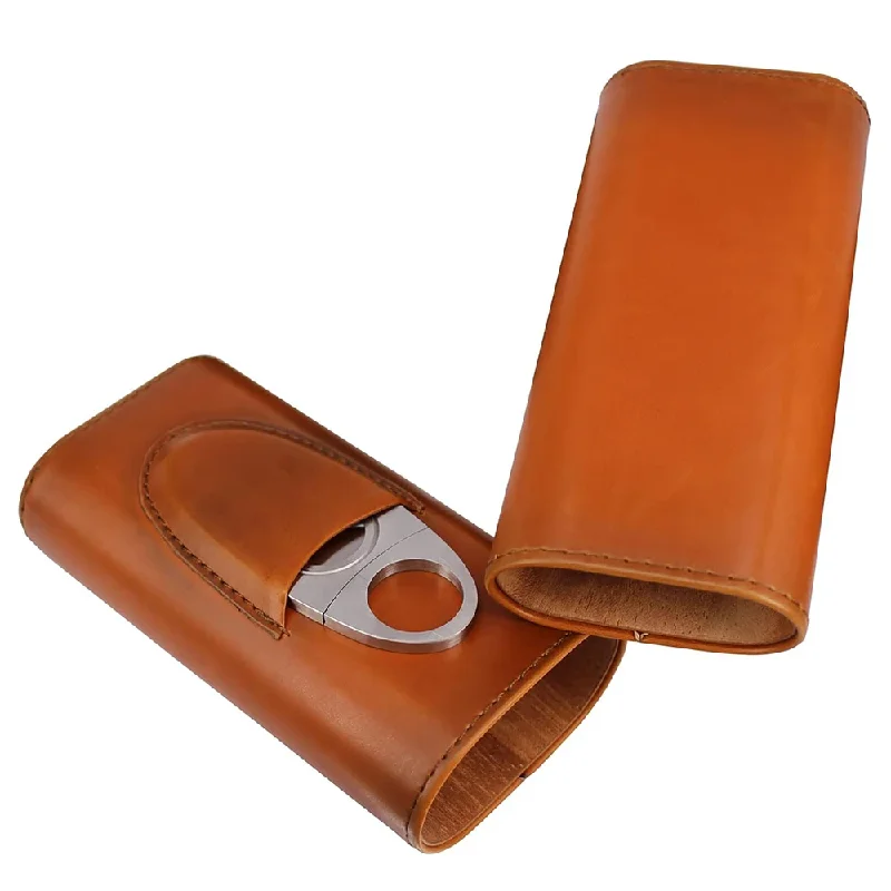 Leren etui voor 3 sigaren met  - Premium Cigar Case recensie en prijs
