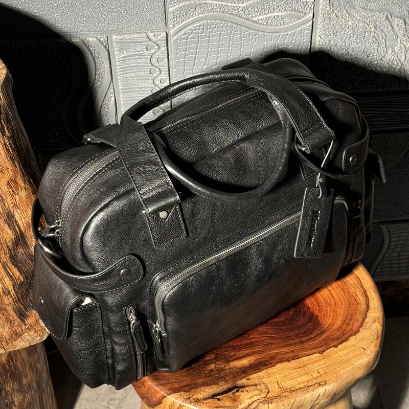Vintage plantaardig gelooid le - Travel Luggage Set recensie en prijs