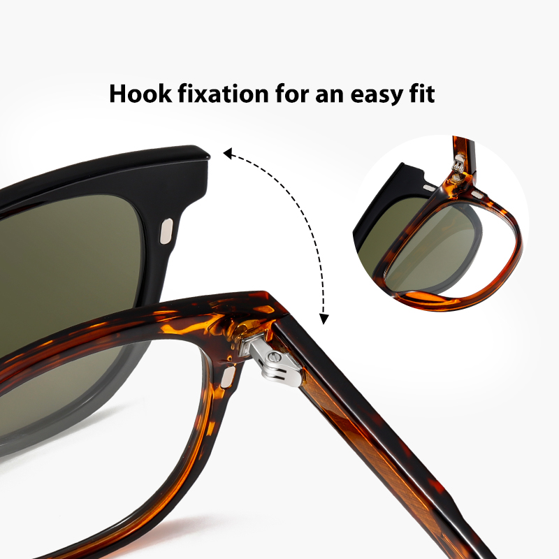 Fashion zonnebril man clip op  - Designer Sunglasses recensie en prijs