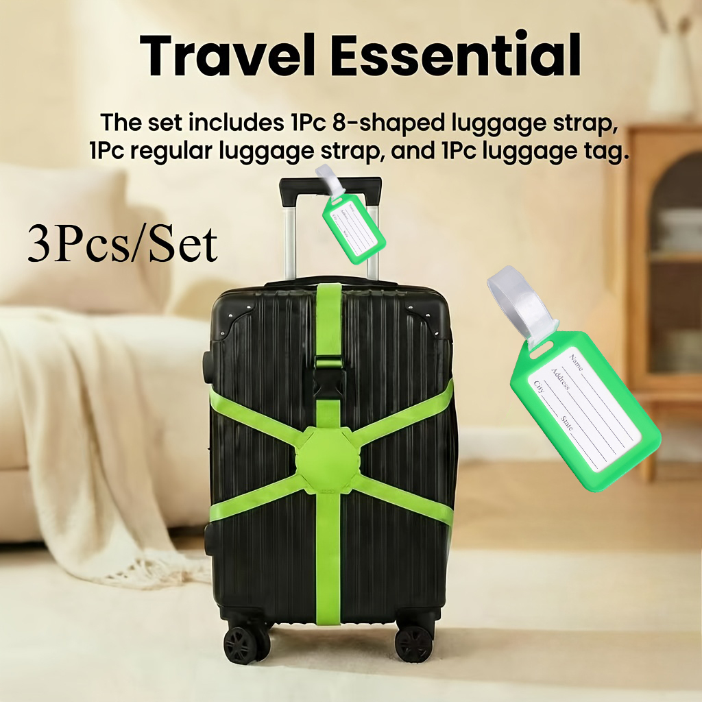 3-delige set (2 bagageriemen e - Travel Luggage Set recensie en prijs