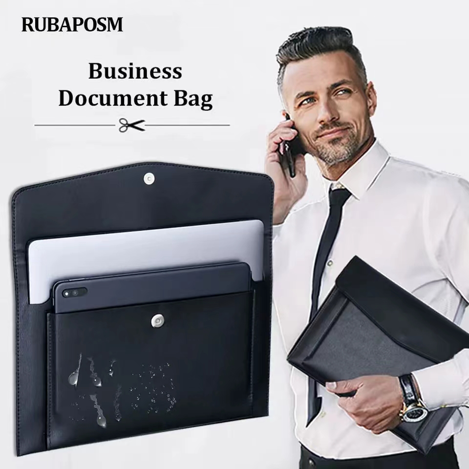 A4 Lederen Map Grote Capacitei - Leather Briefcase recensie en prijs