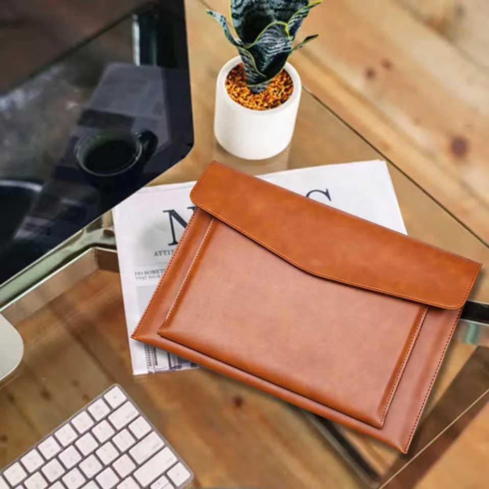 A4 Lederen Map Grote Capacitei - Leather Briefcase recensie en prijs