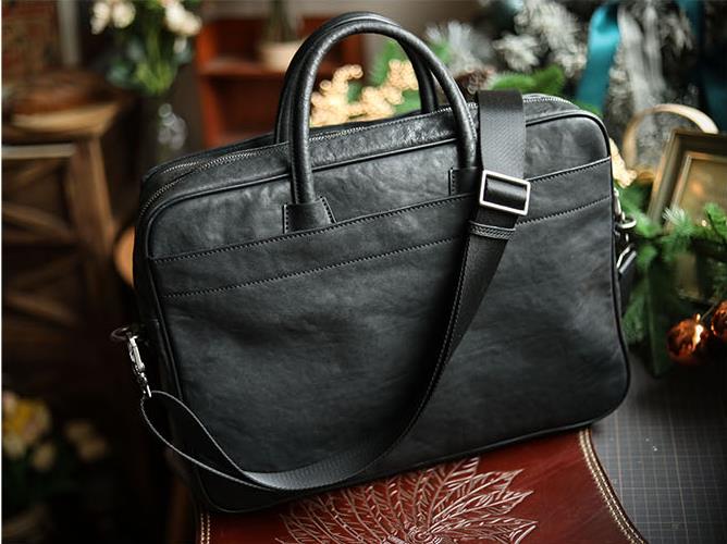 LuxurySoft zwarte lederen here - Leather Briefcase recensie en prijs