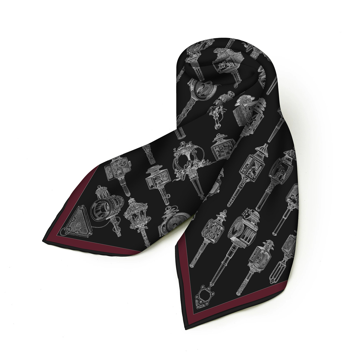 Zwarte luxe ontwerpers zijden  - Cashmere Scarf recensie en prijs
