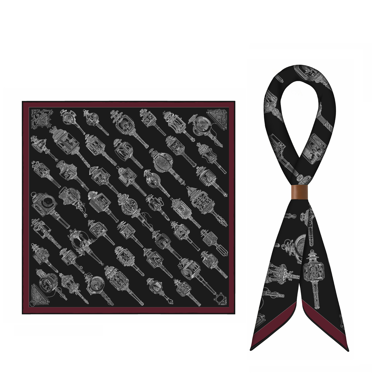 Zwarte luxe ontwerpers zijden  - Cashmere Scarf recensie en prijs